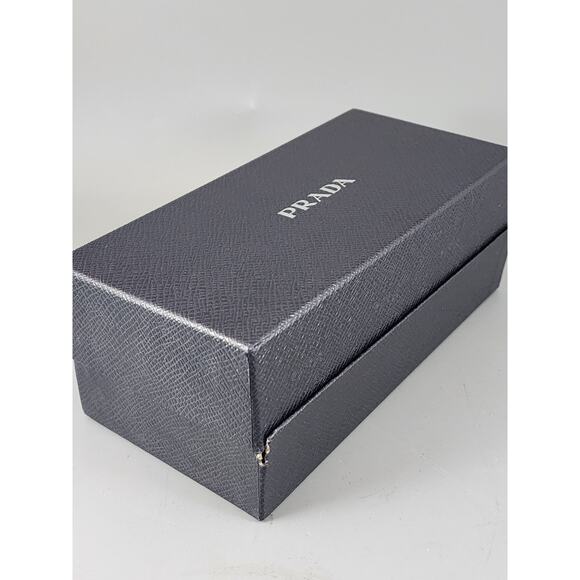 Prada Black Geometric Sunglasses PR11YS 1AB5S0 Dark Grey Lens Square Frame - Picture 7 of 7